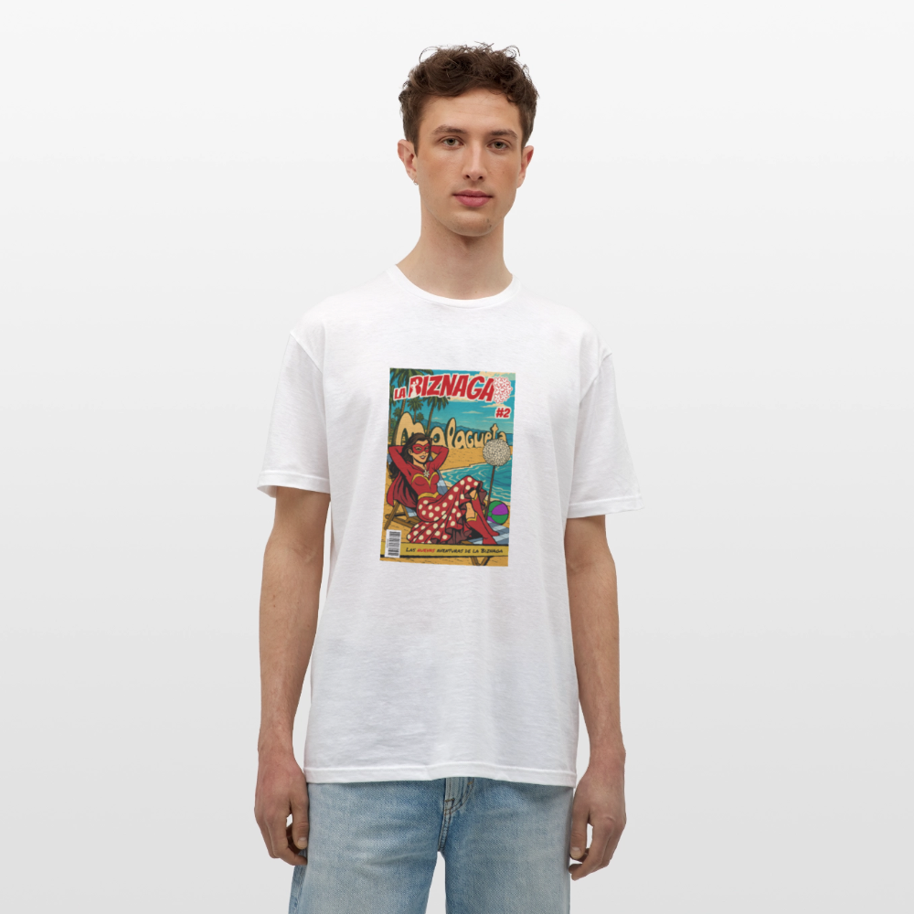 La Biznaga #2 - Malagueta Beach Time - Unisex T-Shirt - white