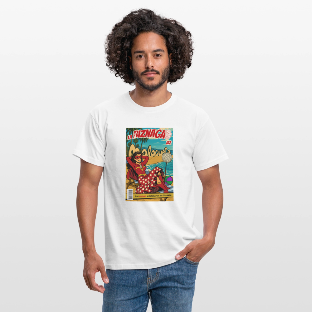 La Biznaga #2 - Malagueta Beach Time - Unisex T-Shirt - white