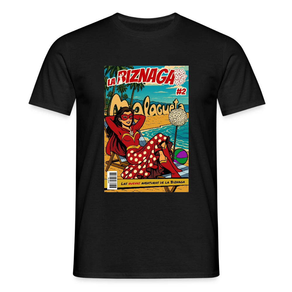 La Biznaga #2 - Malagueta Beach Time - Unisex T-Shirt - black