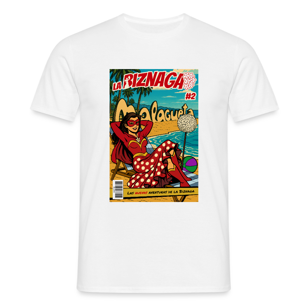 La Biznaga #2 - Malagueta Beach Time - Unisex T-Shirt - white