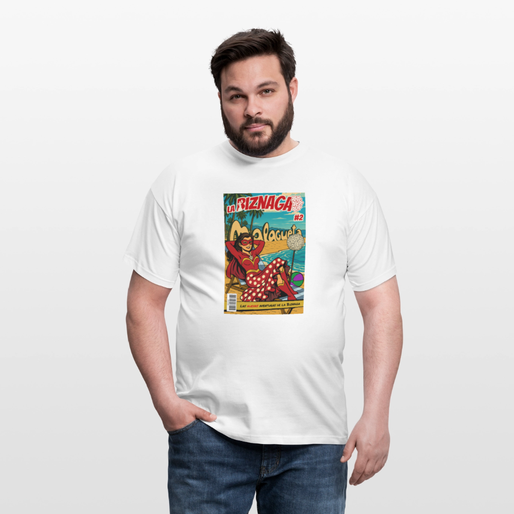 La Biznaga #2 - Malagueta Beach Time - Unisex T-Shirt - white