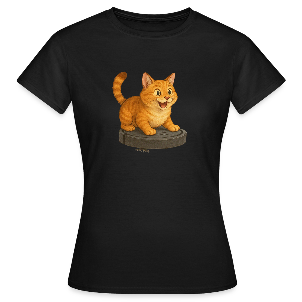 Cat on Roomba - Women's T-Shirt - black