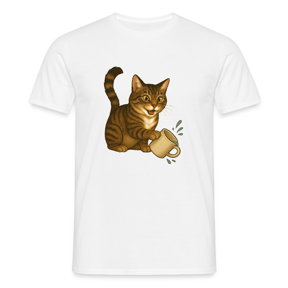 Throw over mug cat – Unisex T-Shirt - white