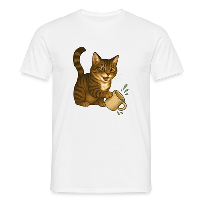 Throw over mug cat – Unisex T-Shirt - white