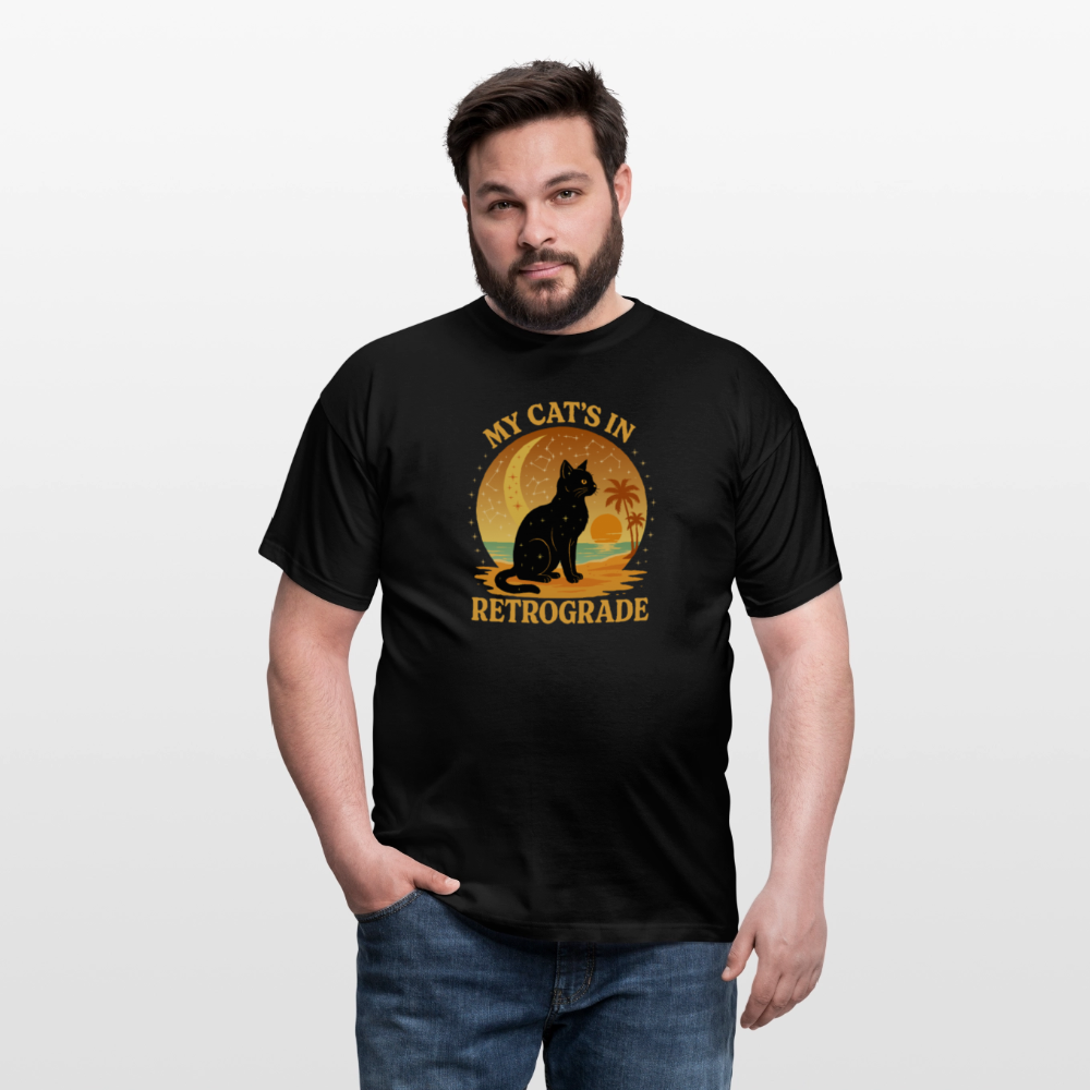 My Cat is Retrograde - Unisex T-Shirt - black