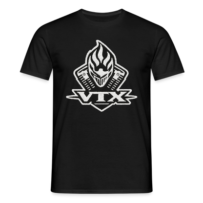 VTX Burning skull embroided Tribute T-shirt - black