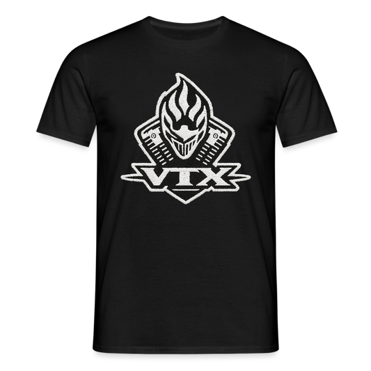VTX Burning skull embroided Tribute T-shirt - black