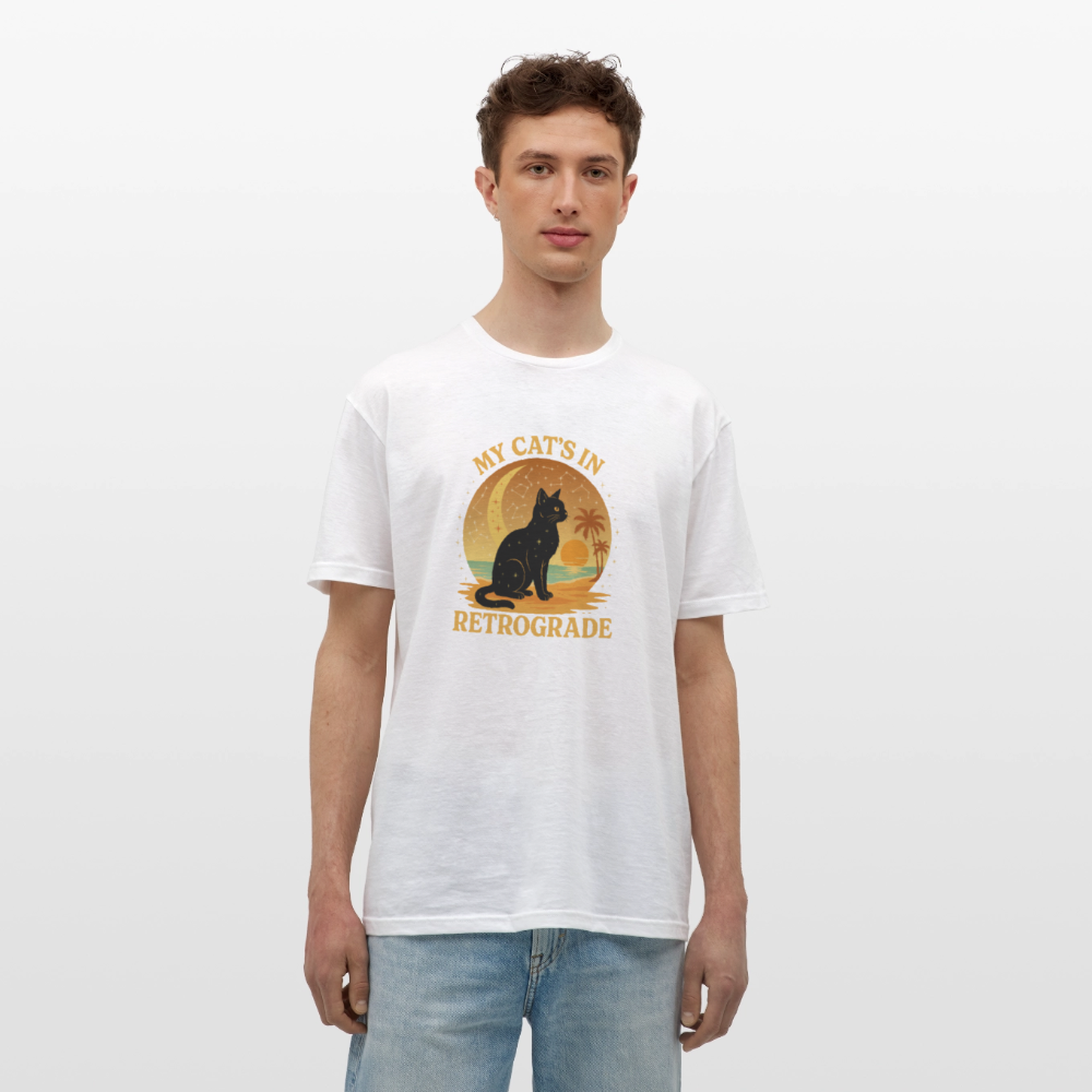 My Cat is Retrograde - Unisex T-Shirt - white
