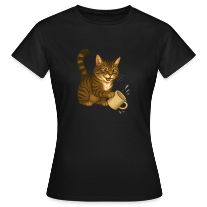Throw over mug cat - Women's T-Shirt - black
