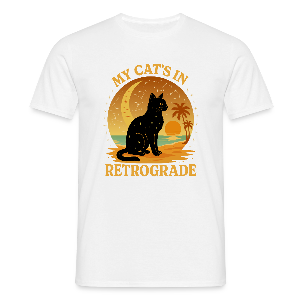 My Cat is Retrograde - Unisex T-Shirt - white