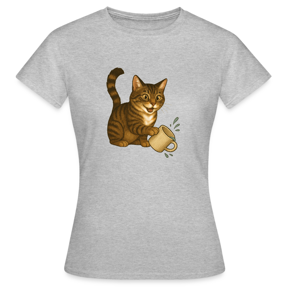 Throw over mug cat - Women's T-Shirt - heather grey
