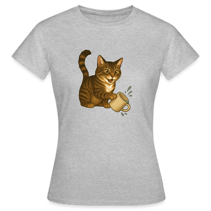 Throw over mug cat - Women's T-Shirt - heather grey