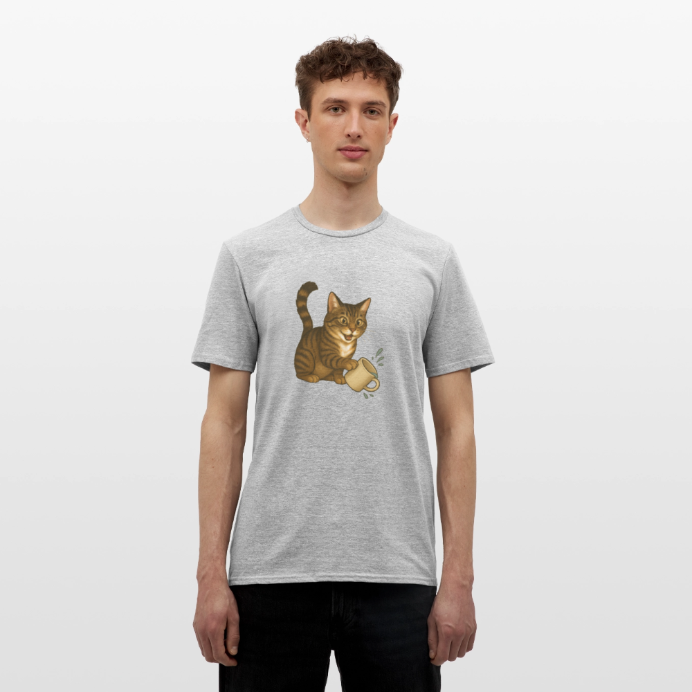 Throw over mug cat – Unisex T-Shirt - heather grey