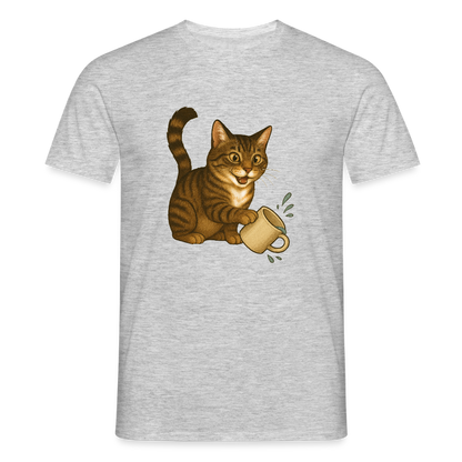 Throw over mug cat – Unisex T-Shirt - heather grey