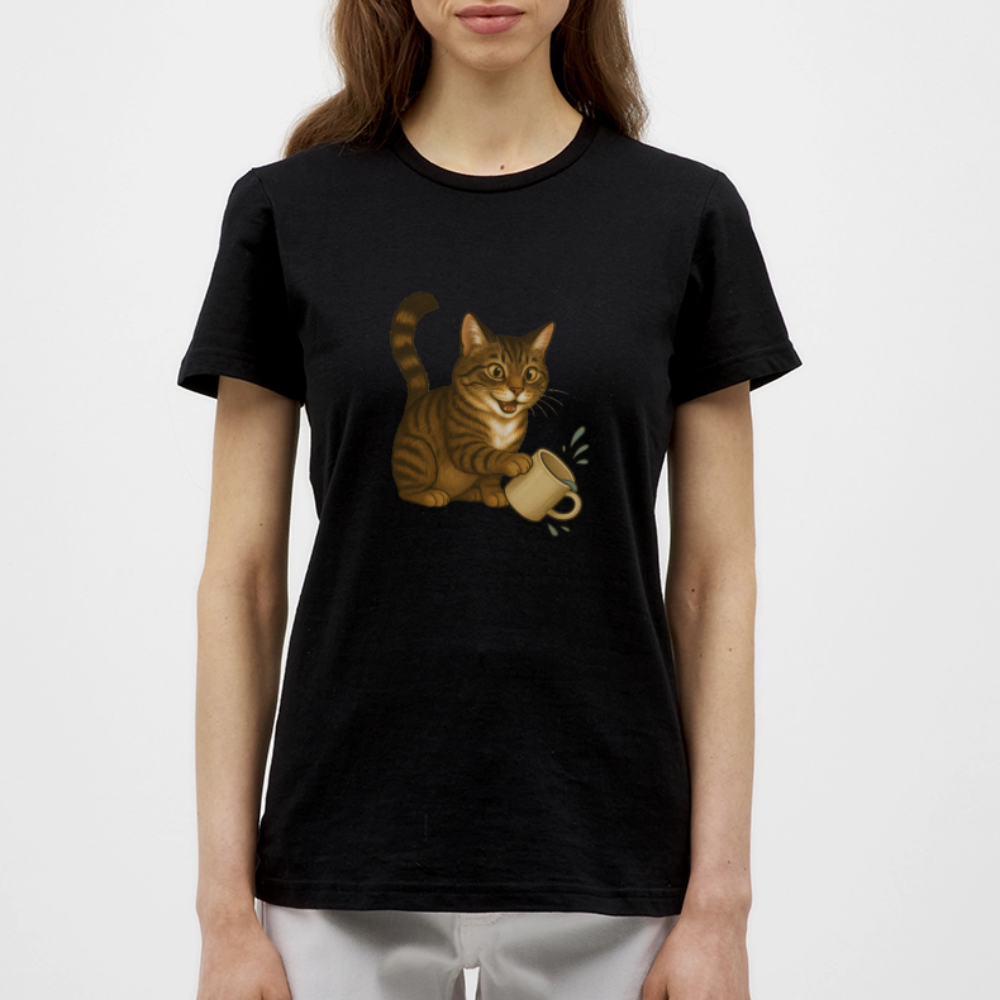 Throw over mug cat - Women's T-Shirt - black