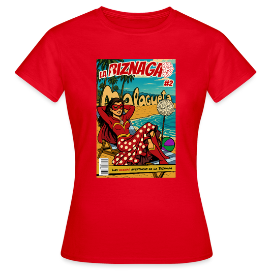 La Biznaga #2 - Malagueta Beach Time - Women's T-Shirt - red