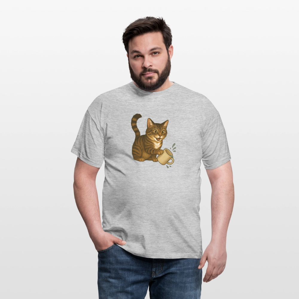Throw over mug cat – Unisex T-Shirt - heather grey