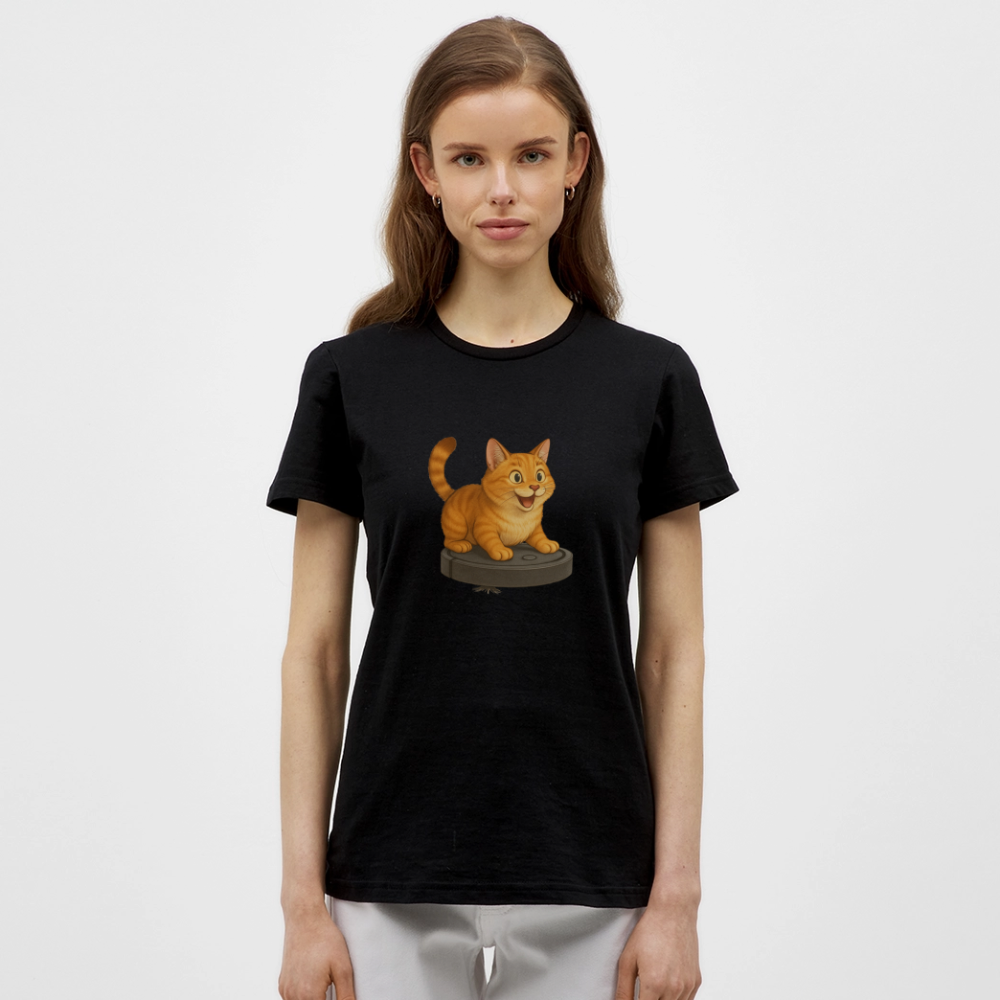 Cat on Roomba - Women's T-Shirt - black