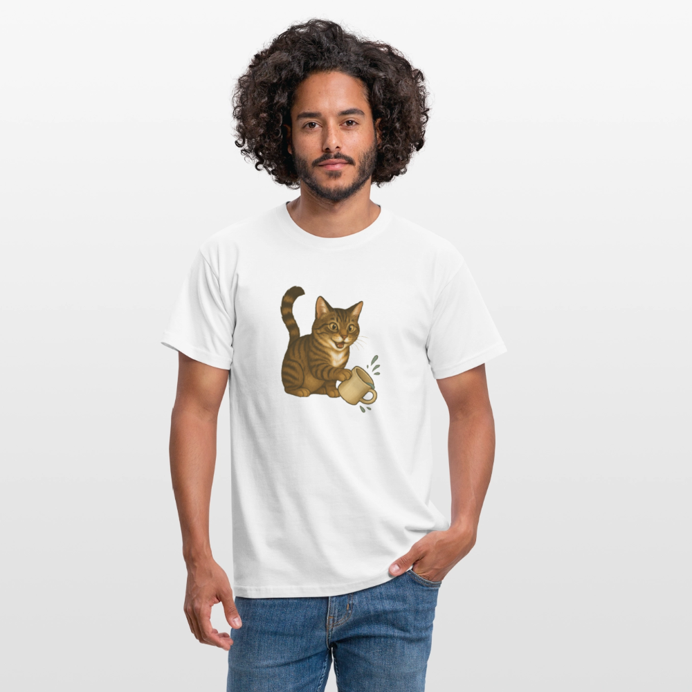 Throw over mug cat – Unisex T-Shirt - white