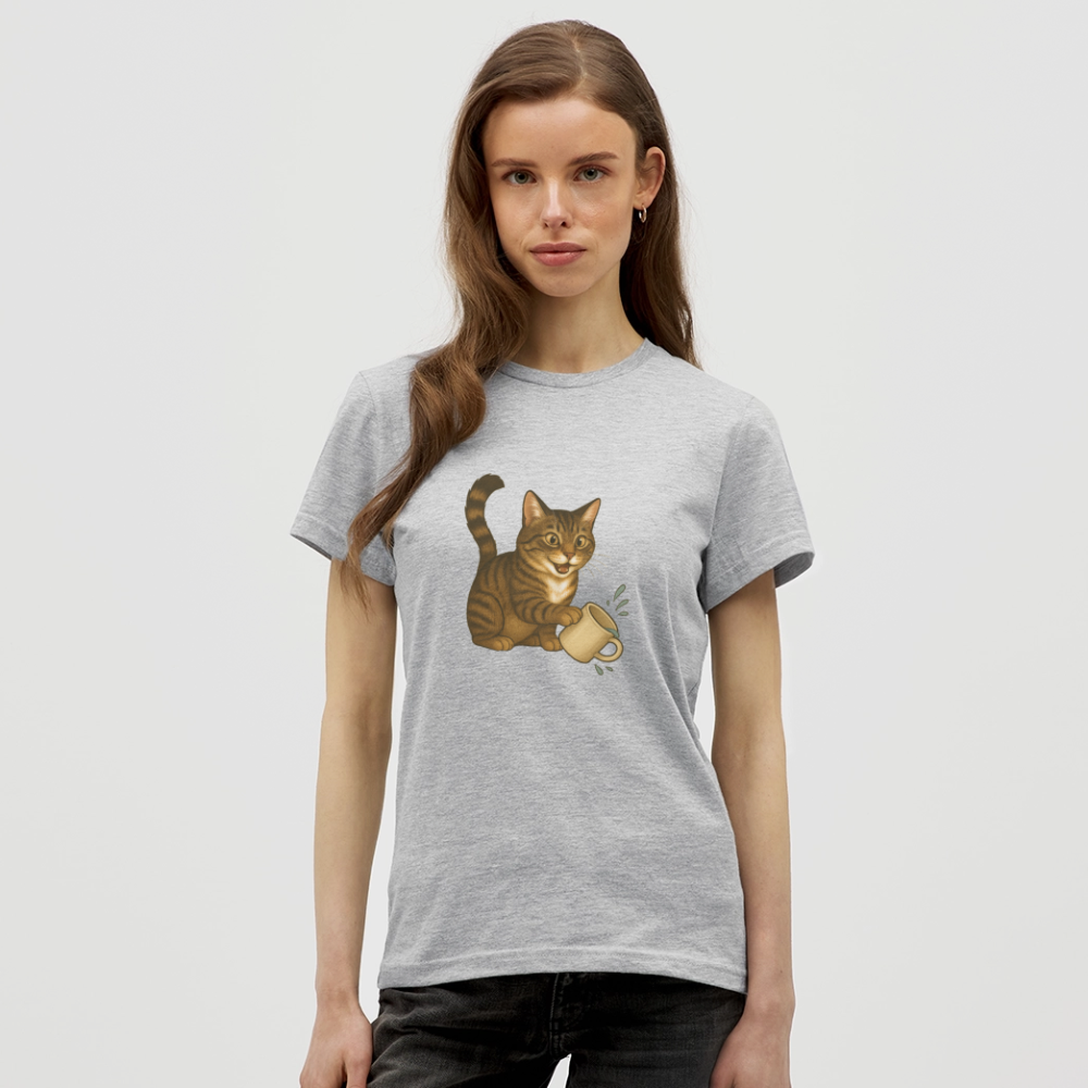 Throw over mug cat - Women's T-Shirt - heather grey
