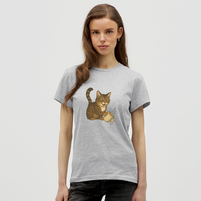 Throw over mug cat - Women's T-Shirt - heather grey