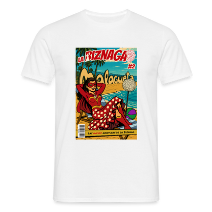 La Biznaga #2 - Malagueta Beach Time - Unisex T-Shirt - white