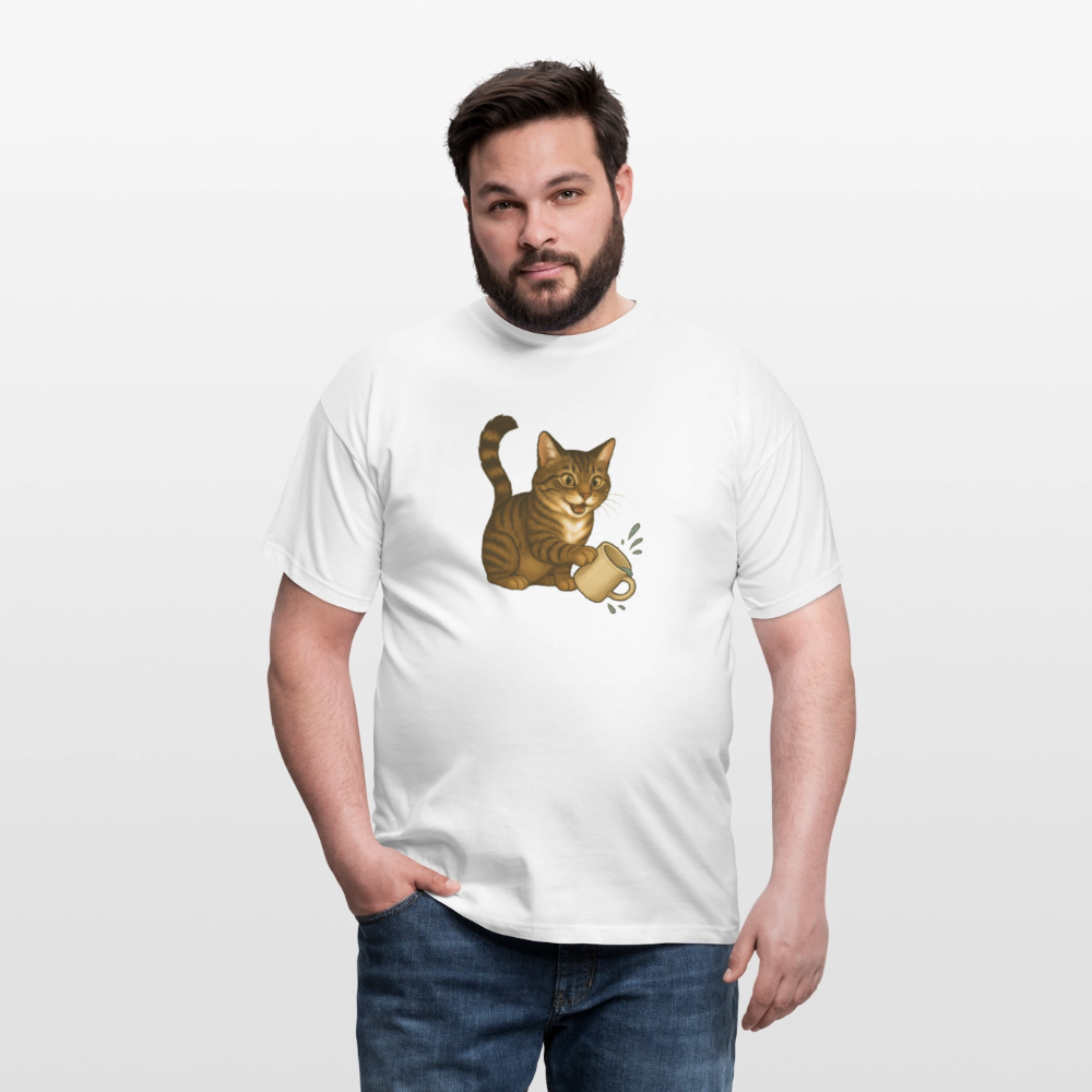 Throw over mug cat – Unisex T-Shirt - white