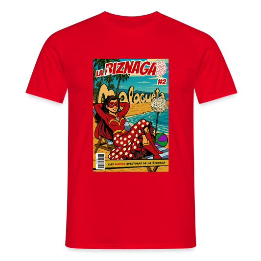 La Biznaga #2 - Malagueta Beach Time - Unisex T-Shirt - red