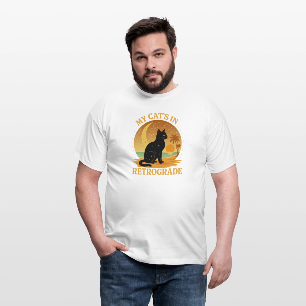 My Cat is Retrograde - Unisex T-Shirt - white