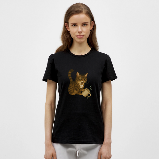Throw over mug cat - Women's T-Shirt - black