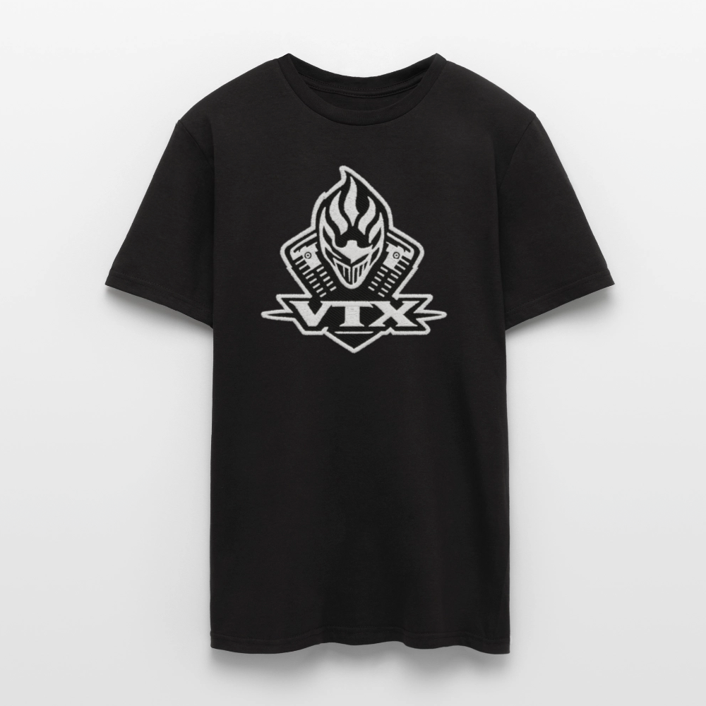 VTX Burning skull embroided Tribute T-shirt - black