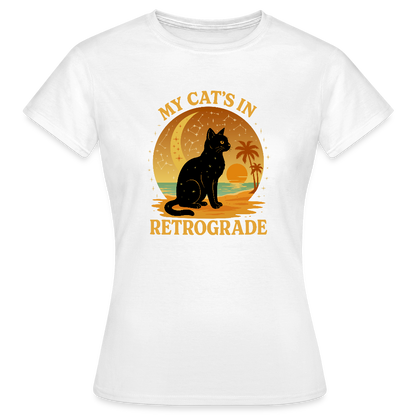 My Cat is Retrograde - Womens T-Shirt - white
